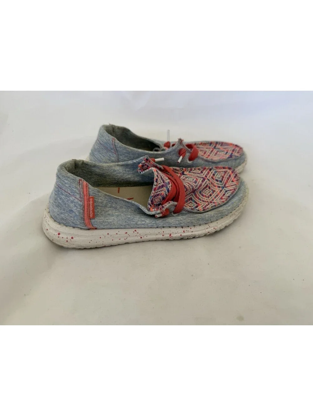 Hey Dude Wendy Playa Vista Rojo Shoes Size 7 Multicolor Speckled Soles